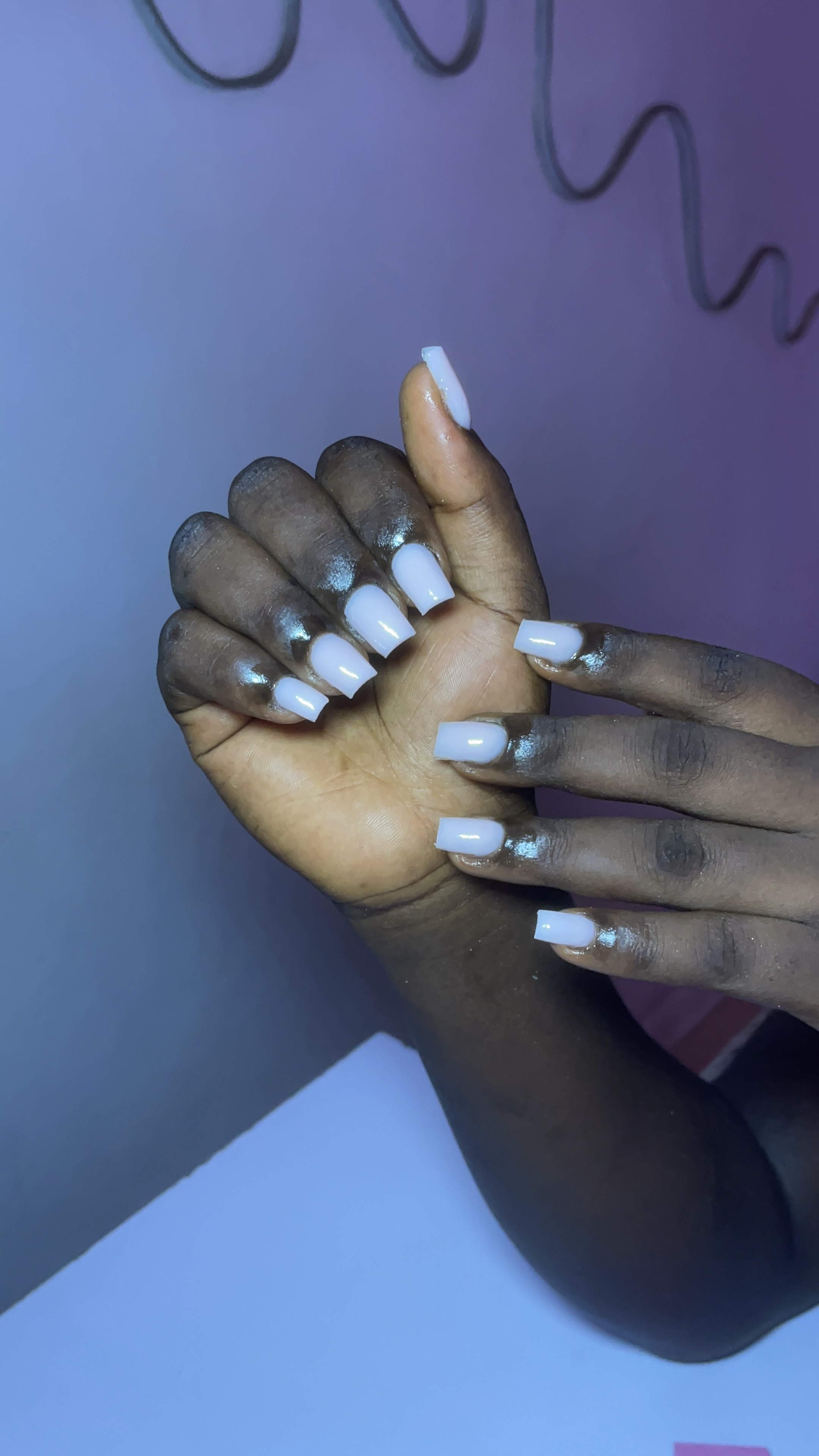 Short nudes acrylic set