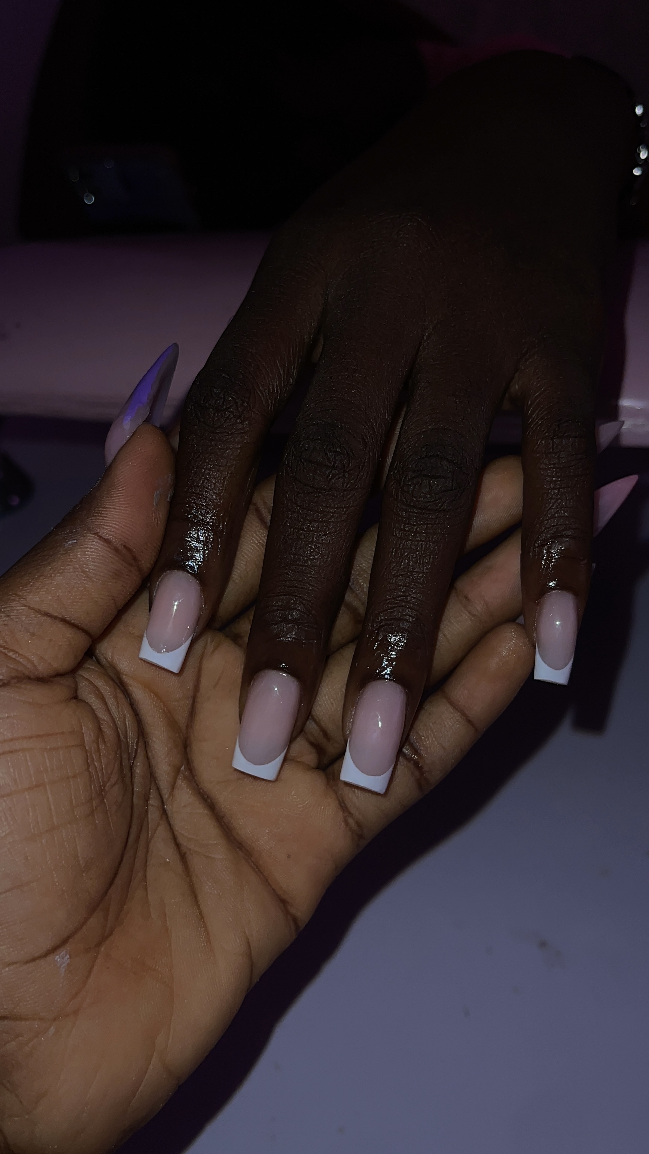 Short acrylic with Frenchtips