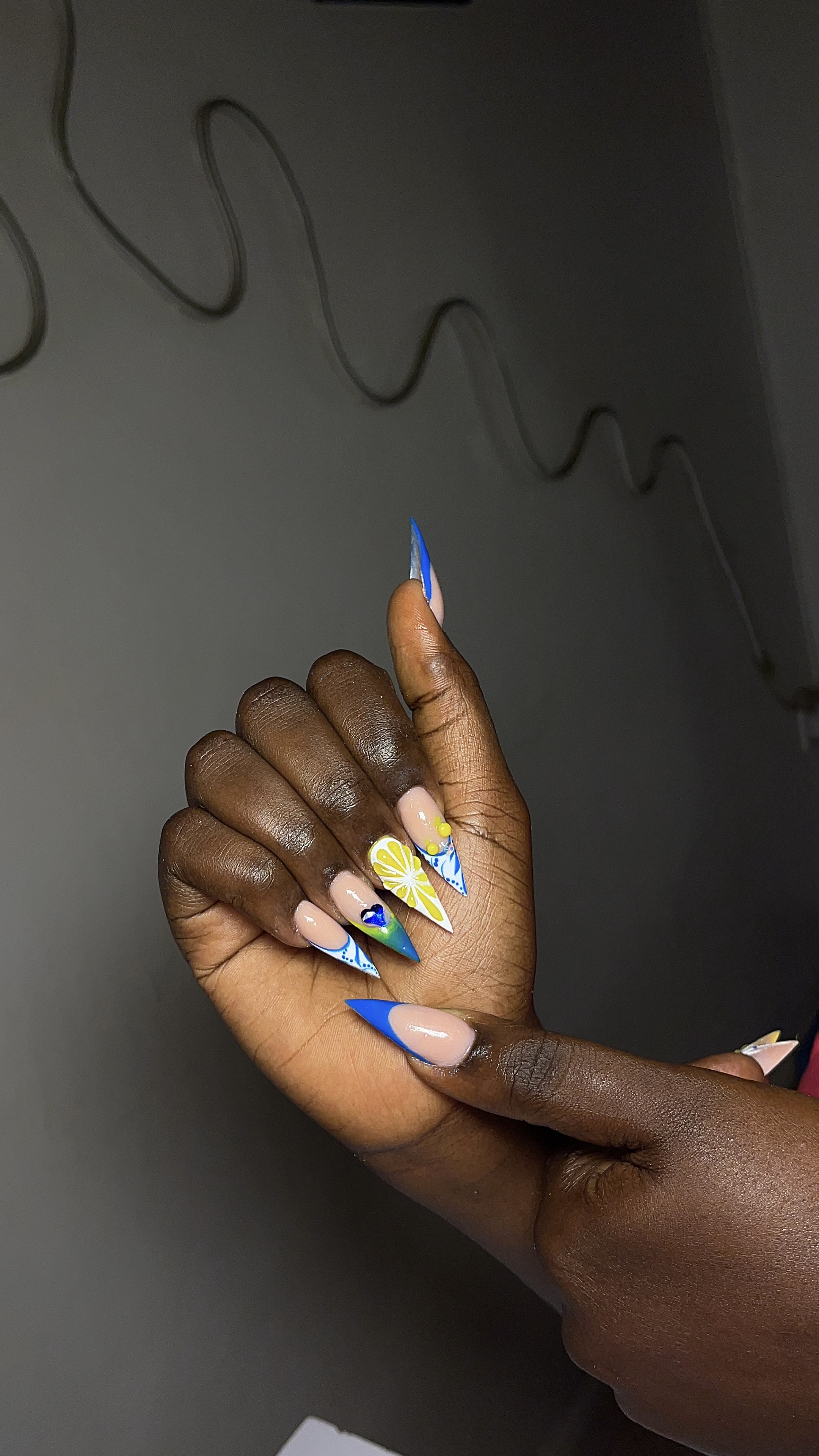 Acrylic Stiletto with Frenchtips